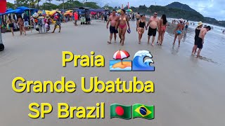 Praia 🏖️🌊 Grande Ubatuba SP Brazil 🇧🇩🇧🇷brazil beachwalkbrazil JamunaTVbd somoynews360 bd [upl. by Yknarf]