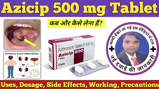 Azicip 500 tablet uses in hindi  Azithromycin tablets ip 500mg hindi  Azicip 500  Azicip tablet [upl. by Niatsirk105]