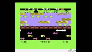 Commodore 64 Emulated Frogger Parker Bros Slow 13040 points [upl. by Avivah416]