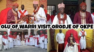 WATCH WHAT HAPPENED AS THE OLU OF WARRI VISITS THE ORODJE OF OKPE URHOBO AT HIS PALACE [upl. by Diraf]