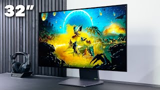 LGs NEW 32” 4K OLED Gaming Monitor 32GS95UE Unboxing  Review [upl. by Ecirehs]