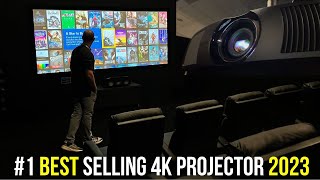 1 Best Selling 4K Projector in USA  Epson LS12000 on HUGE 140quot 240 Stewart Screen w Kaleidescape [upl. by Mellitz]