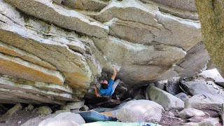 Squamish Bouldering The Touch V9 [upl. by Eatnuhs426]