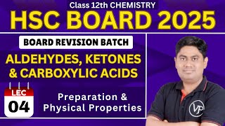 Aldehydes Ketones amp Carboxylic Acids l L4 l Class 12 l Revision Batch l Maharashtra Board [upl. by Acissehc]