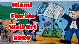 Exploring the Vibrant Streets Miami Graffiti Wall Art Tour florida trending [upl. by Tabshey]