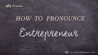 How to Pronounce Entrepreneur Real Life Examples [upl. by Attenod]