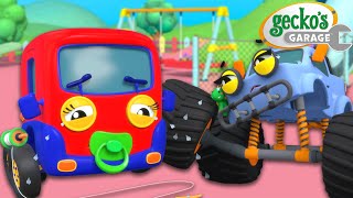 Baby Trucks Playground Accident  Geckos Garage  Trucks For Children  Cartoons For Kids [upl. by Fanya]