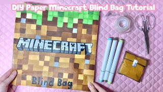 🤎paper diy💚 HOW TO MAKE giant paper Minecraft blind bag  ASMR  tutorial  applefrog [upl. by Klaus567]