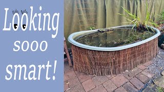 How we moved a stock tank pond  Part 3  Ep 21  Decorating the pond [upl. by Volny]