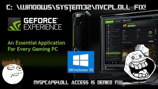 nvspcap64dll access denied FIX Windows 10 [upl. by Lyrahs]