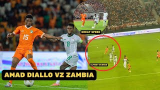 Amad Diallo Showed Great Movement in Ivory Coast Win Over Zambia [upl. by Anifad]