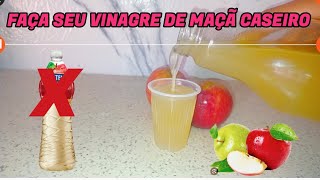 COMO FAZER VINAGRE DE MAÇÃ CASEIROcomo fazer vinagre de maçã natural [upl. by Peh]