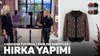 Alize Superlana Maxi Multicolor ile Hırka Yapımı  Cardigan Tutorial [upl. by Odravde]