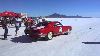 Big Red Camaro Leaving the Start Line at Bonneville 2013 [upl. by Ynehpets42]