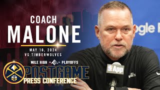 Coach Malone Full Post Game Six Press Conference vs Timberwolves 🎙 [upl. by Aifoz]