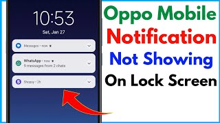 Notification Not Showing On Lock Screen Oppo  Oppo Lock Screen Notification Problem [upl. by Mac]