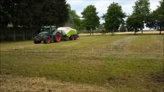 2 Schnitt 2015 Quaderballen Pressen mit Fendt Vario 722 und Claas Quadrant 3200 FC [upl. by Oralla]