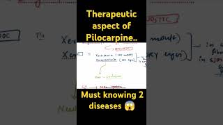 Therapeutic aspect of Pilocarpine 💥shorts ytshorts youtubeshorts shortsfeed [upl. by Gillian]