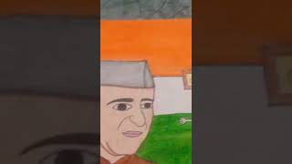 Best and easy drawing of Jawaharlal Nehru 🤗 [upl. by Nomed]