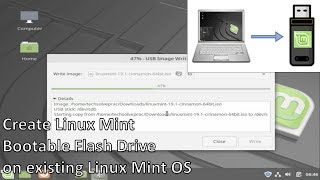 Create Linux Mint Bootable Flash Drive on existing Linux Mint OS [upl. by Stout906]