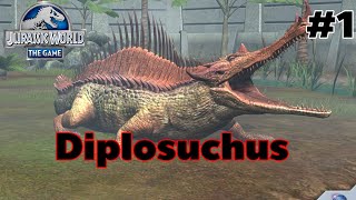 Jurassic World The Game  EP 1 Fuse Hybrid Diplosuchus ไอเข้แม่น้ำไนล์ [upl. by Aihsened484]