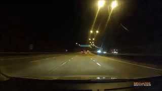 M25 anticlockwise from Jct 12 M3 to Clacket Lane Services by night [upl. by Hplodnar592]