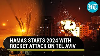 Hamas Rocket Barrage Jolts Tel Aviv Al Qassam CarpetBombs Israel At The Start Of New Year [upl. by Giffer770]