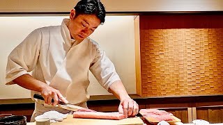 SUSHI RESTAURANT You Should Visit on YOUR TRAVELS to TOKYO：Sushi YuukiOMAKASEJAPAN japanvlog [upl. by Yenruoc]