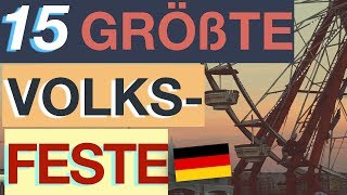 Größte Volksfeste Deutschlands – TOP 15 [upl. by Gregrory]