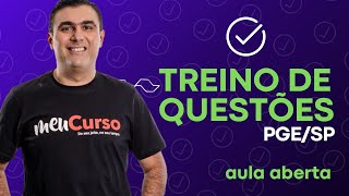 Treino de questões PGESP com o Prof Marcos Oliveira  Ao vivo Meucurso [upl. by Egor]