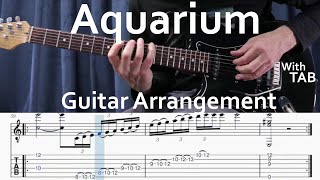 SaintSaëns Aquarium  PlayAlong Tab  electric guitar [upl. by Smith]