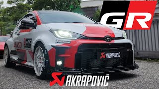 AKRAPOVIC GR YARIS GAZOO RACING  EVENTURI KW SUSPENSION RECARO TOMS  FULLY LOADED YARIS [upl. by Caton]