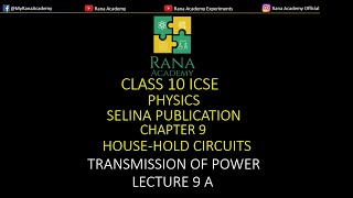 CLASS 10  ICSE  PHYSICS  SELINA PUBLICATION  HOUSEHOLD CIRCUIT  LECTURE 9A [upl. by Ettenawtna]