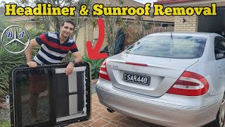 Headliner and Sunroof Removal Mercedes Benz CLK W209 [upl. by Fries573]