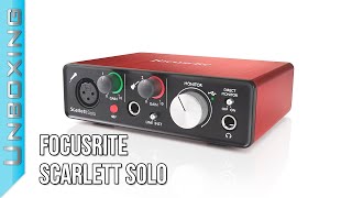 Focusrite Scarlett Solo 2nd génération  Interface audio USB  Unboxing [upl. by Bunder]