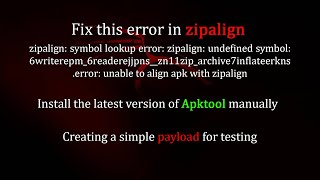 fix this error in zipalign kali linux  Install the latest version of Apktool manually [upl. by Enyledam]