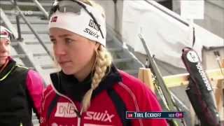 Tiril Eckhoff 3Platz WomenSprint in Hochfilzen 2014 [upl. by Aelrac]