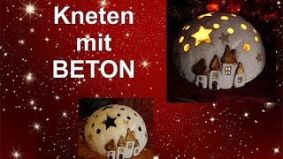 DIY Trend Gartendeko aus Beton zum Kneten  Knetbeton [upl. by Levitt]