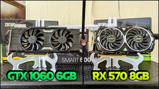 Nvidia GTX 1060 6gb vs Radeon RX 570 8gb  ¡Te vas a sorprender🥵💦 [upl. by Turne]