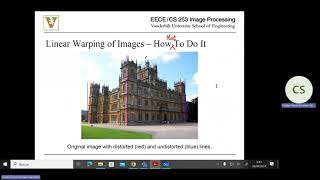 Image Processing 2024 Lec 15 Image warping and denoising of uncorrelated noise [upl. by Neuburger]