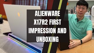 Alienware x17 r2 core i7 RTX 3070ti unboxing amp first impression [upl. by Glynn]