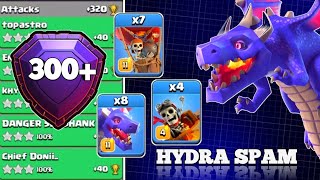 300  Hydra Attack Strategy TH16  Legend League Attacks 9  Clash of Clans coc [upl. by Hendrik]