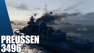 World of Warships  Preussen 3496 [upl. by Nnahtebazile]