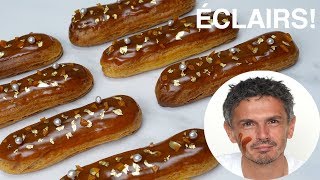 Éclairs caramel de CHRISTOPHE ADAM  Recette de chef [upl. by Clem]