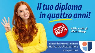 Diplomarsi in quattro anni allo quotJaciquot il nuovo corso in Amministrazione Finanza e Marketing [upl. by Ahsytal726]