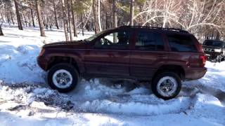 Jeep Grand Cherokee vs Nissan Patrol  Siberia Wild Road [upl. by Solenne48]