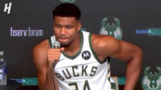 Giannis Antetokounmpo FULL Interview  2024 NBA Media Day [upl. by Tjon]