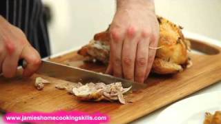 How to carve a chicken  Jamie Olivers Home Cooking Skills [upl. by Ulphi133]