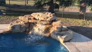 RicoRock Tennessee Ledger Swimming Pool Waterfall Kit [upl. by Eixor]