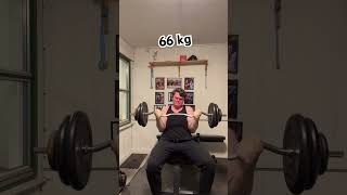 66kg seated EZBar curls [upl. by Elwina]